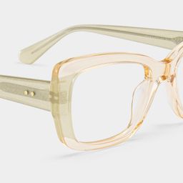 Leona Rectangle Gold Glasses5