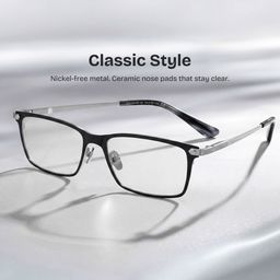 Alexander Rectangle Black Glasses0