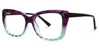 Edna Cateye Purple-Green Glasses1