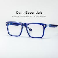 Henry Rectangle Blue Glasses0