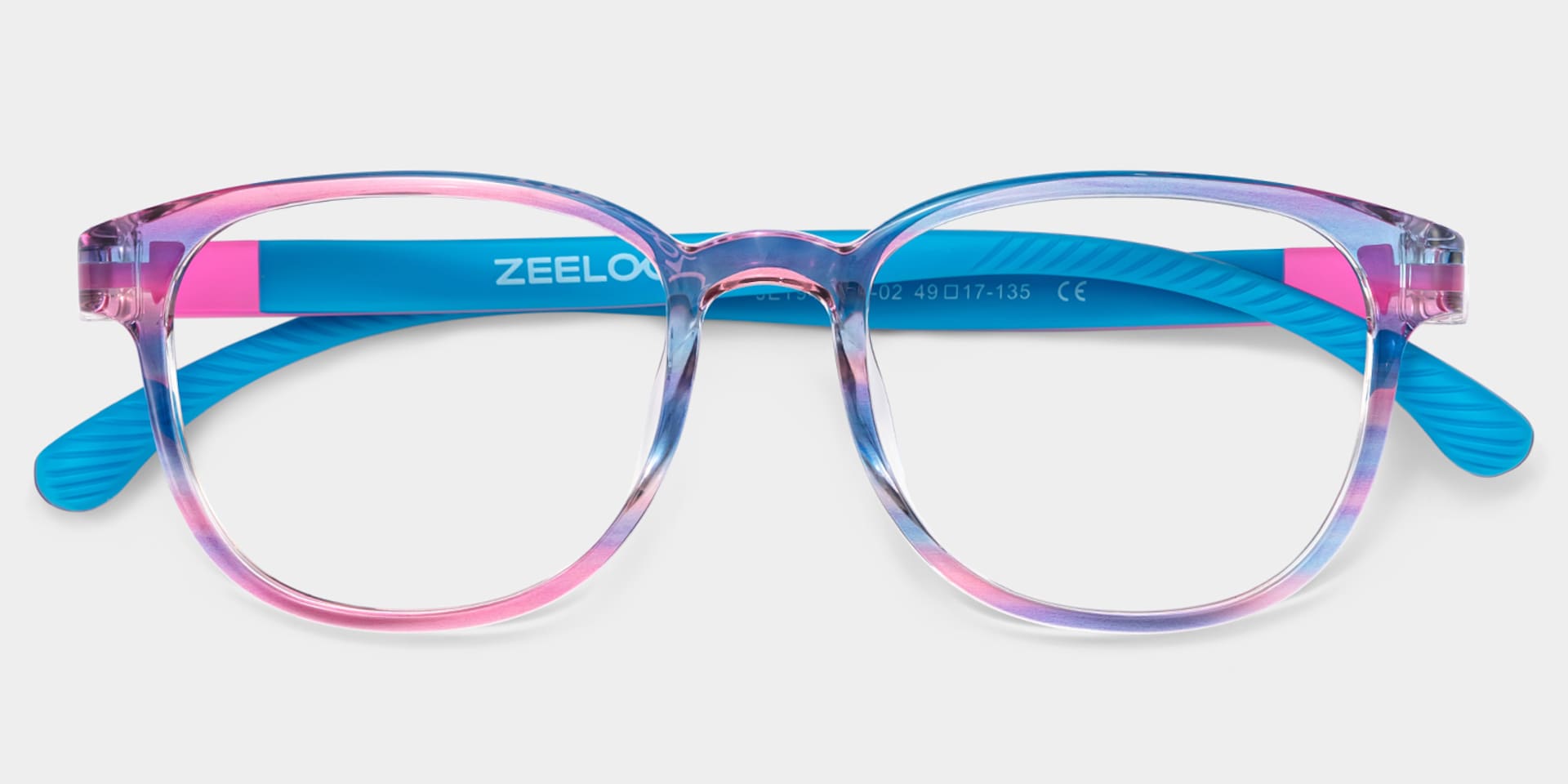 Dale Round Blue Pink Frame Eyeglasses for Pre-tweens2
