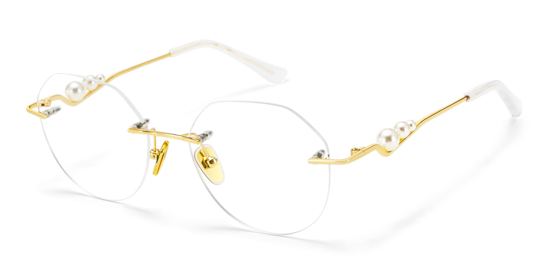 Wyatt Eyeglasses in GeometricGold Frame | Zeelool4