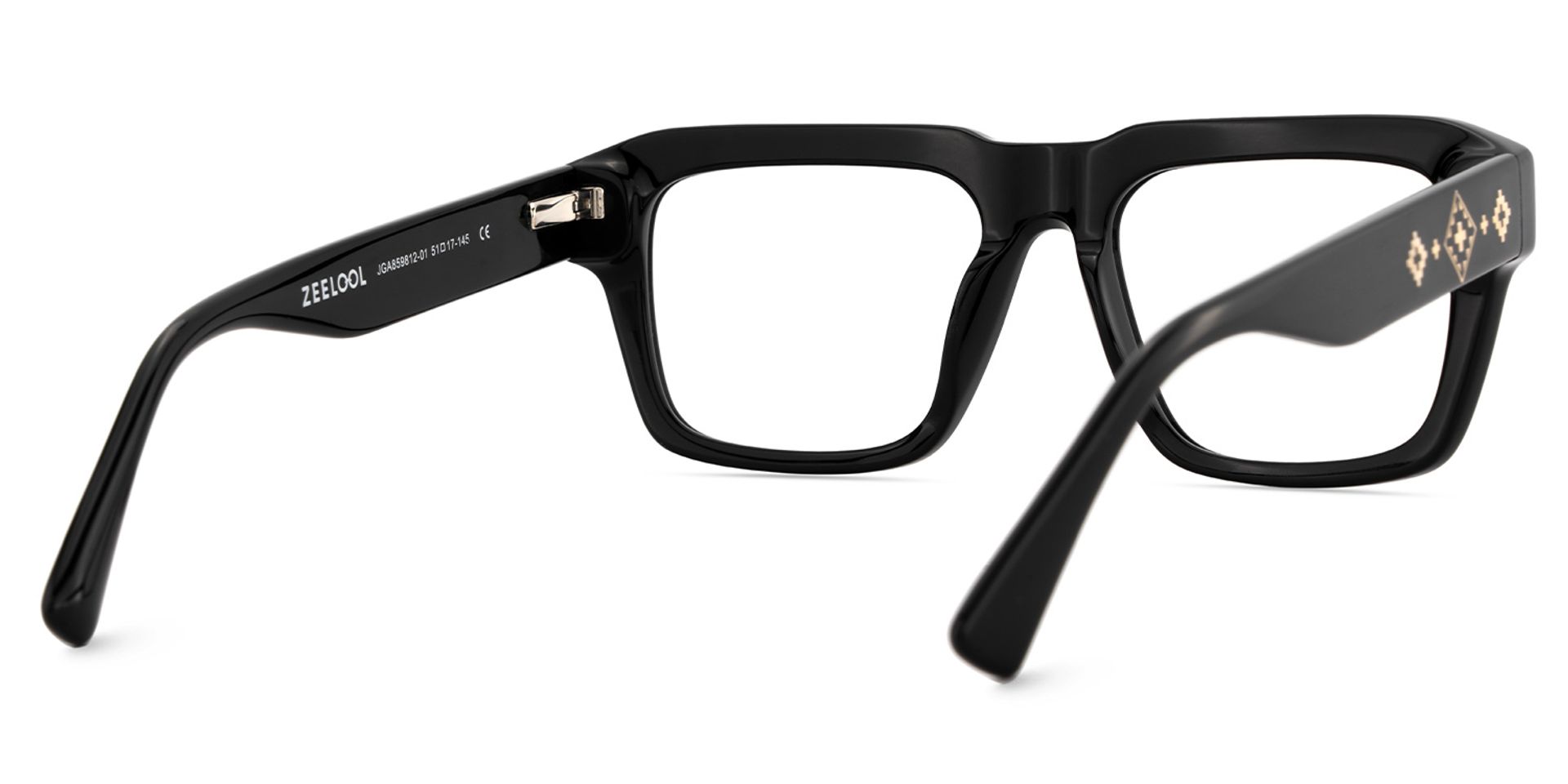 Ramdass Black Rectangle Prescription Glasses | Zeelool5