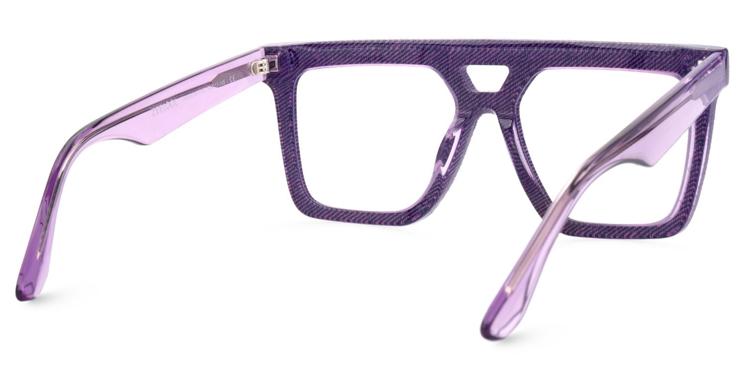 Rubin Purple Denim Eyeglasses | Zeelool3