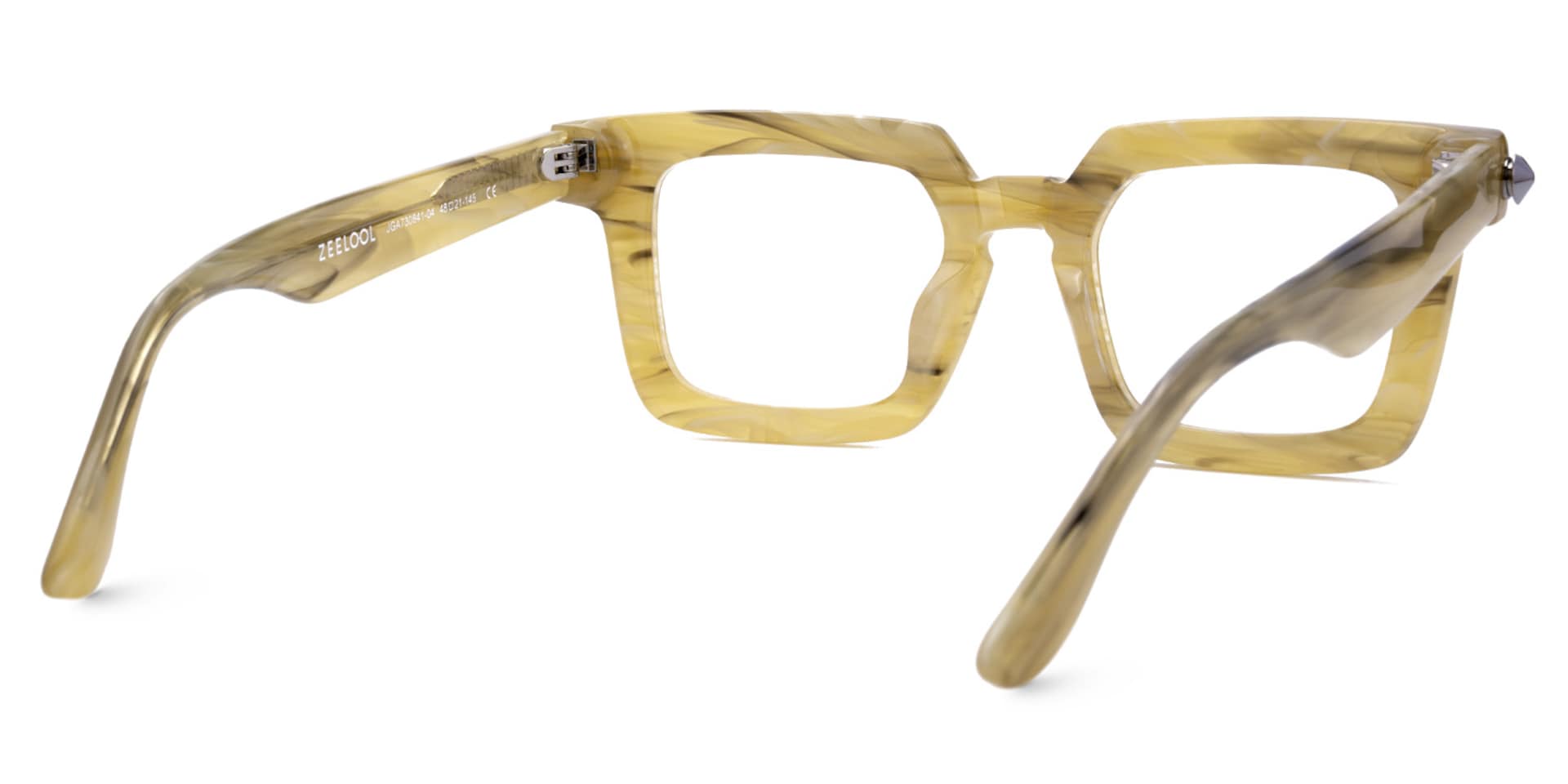 Ruthann Eco Acetate Mustard Yellow Glasses Frames Men's | Zeelool4