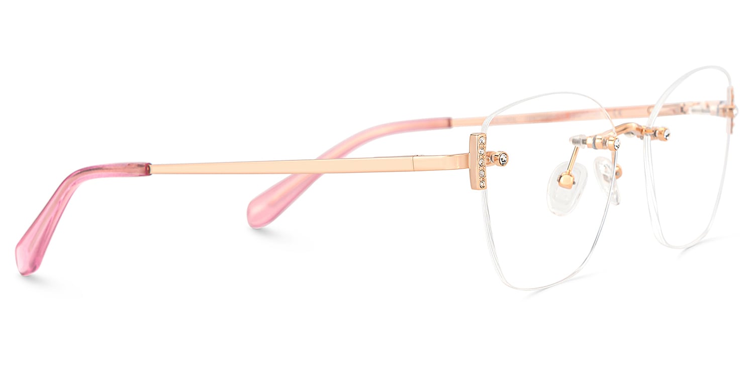 Jaxon Rectangle Rose Gold Glasses4