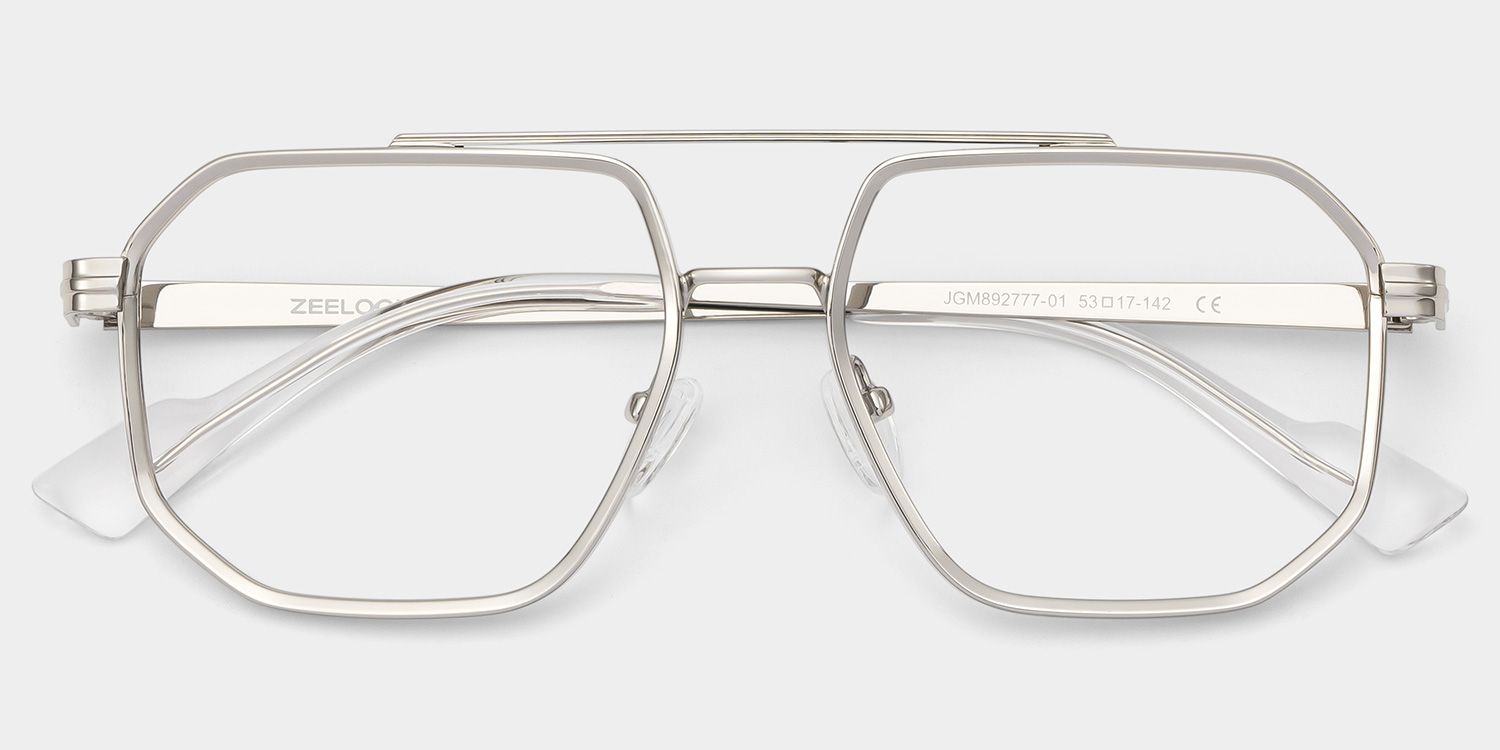 Autumn silver aviator glasses Frame Glasses Online | ZEELOOL2
