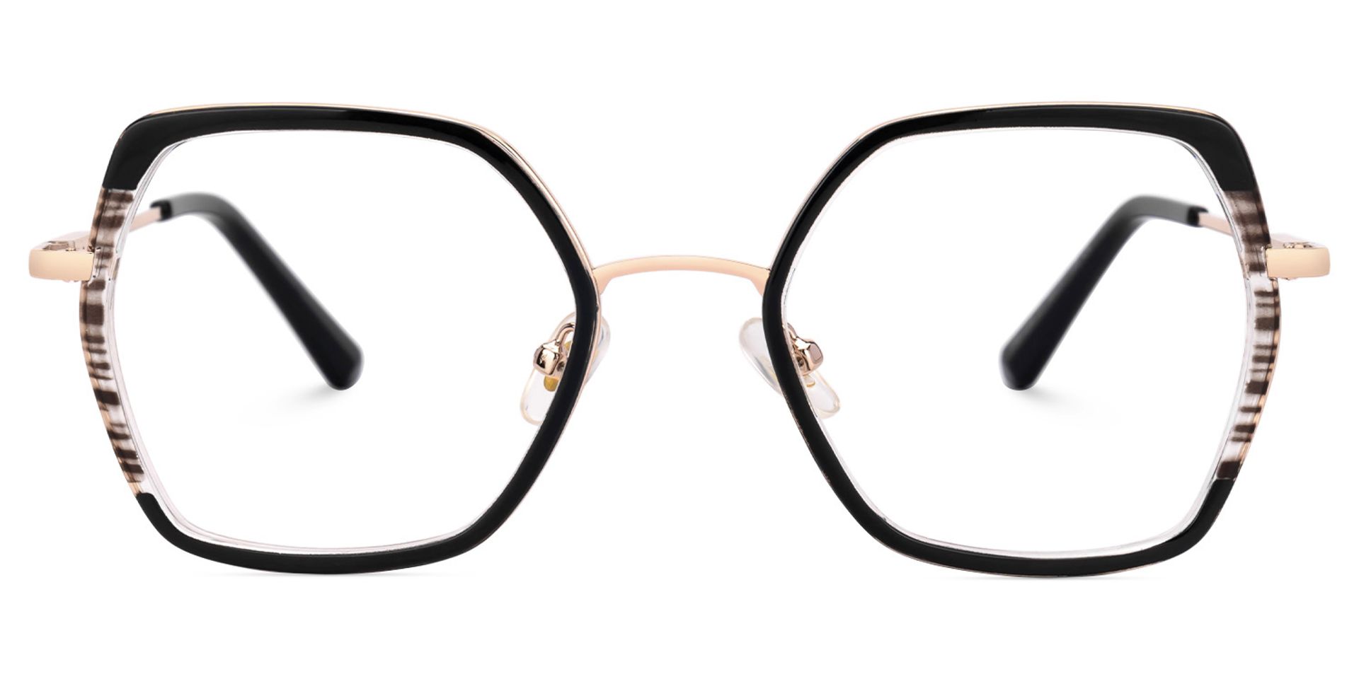 Geometric Nefisa Black Color Frame Glasses | Zeelool0