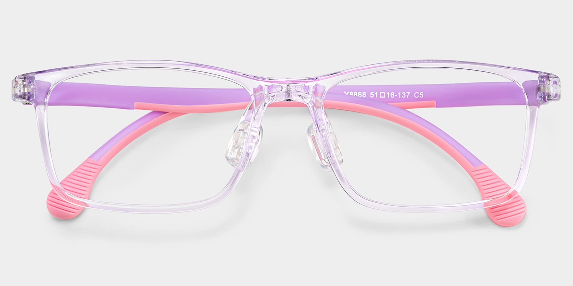 Sunny Rectangle Purple Frame Eyeglasses for Tween2