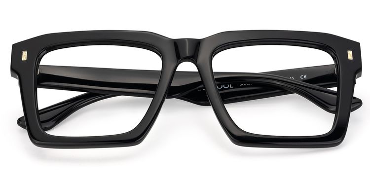 Kenish Square Black Glasses