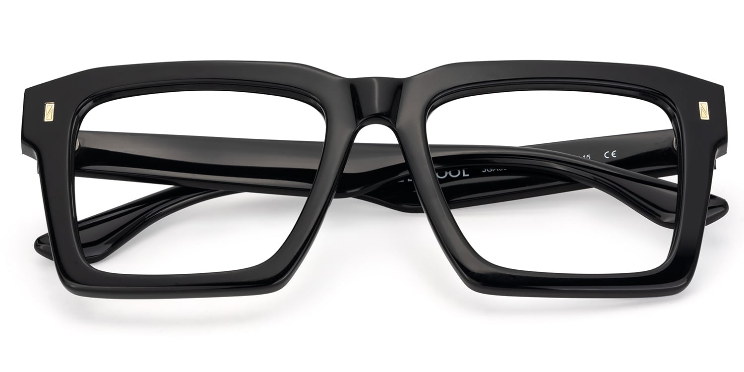 Kenish Square Black Glasses