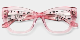 Skylar Butterfly Crystal Pink Glasses5