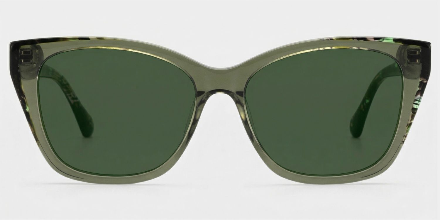 Maple Nature Green Butterfly Acetate Glasses for Spring | ZEELOOL0