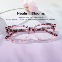 Sawyer Pink Rectangle Glasses0