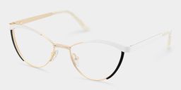 Sydney Cat Eye White Glasses2