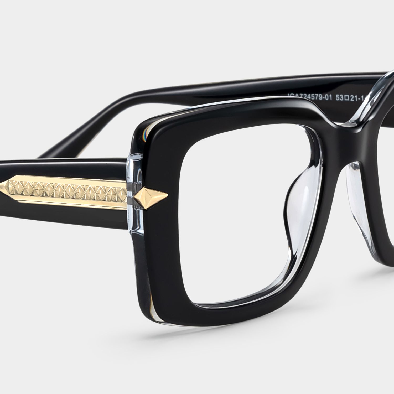 Neon Black Frame Prescription Glasses with Square Shape | ZEELOOL7