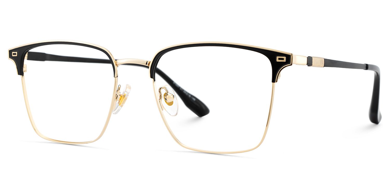 Dawson Black Rectangle Prescription Glasses | Zeelool3