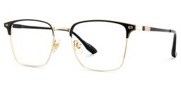 Dawson Browline Black Gold Glasses3