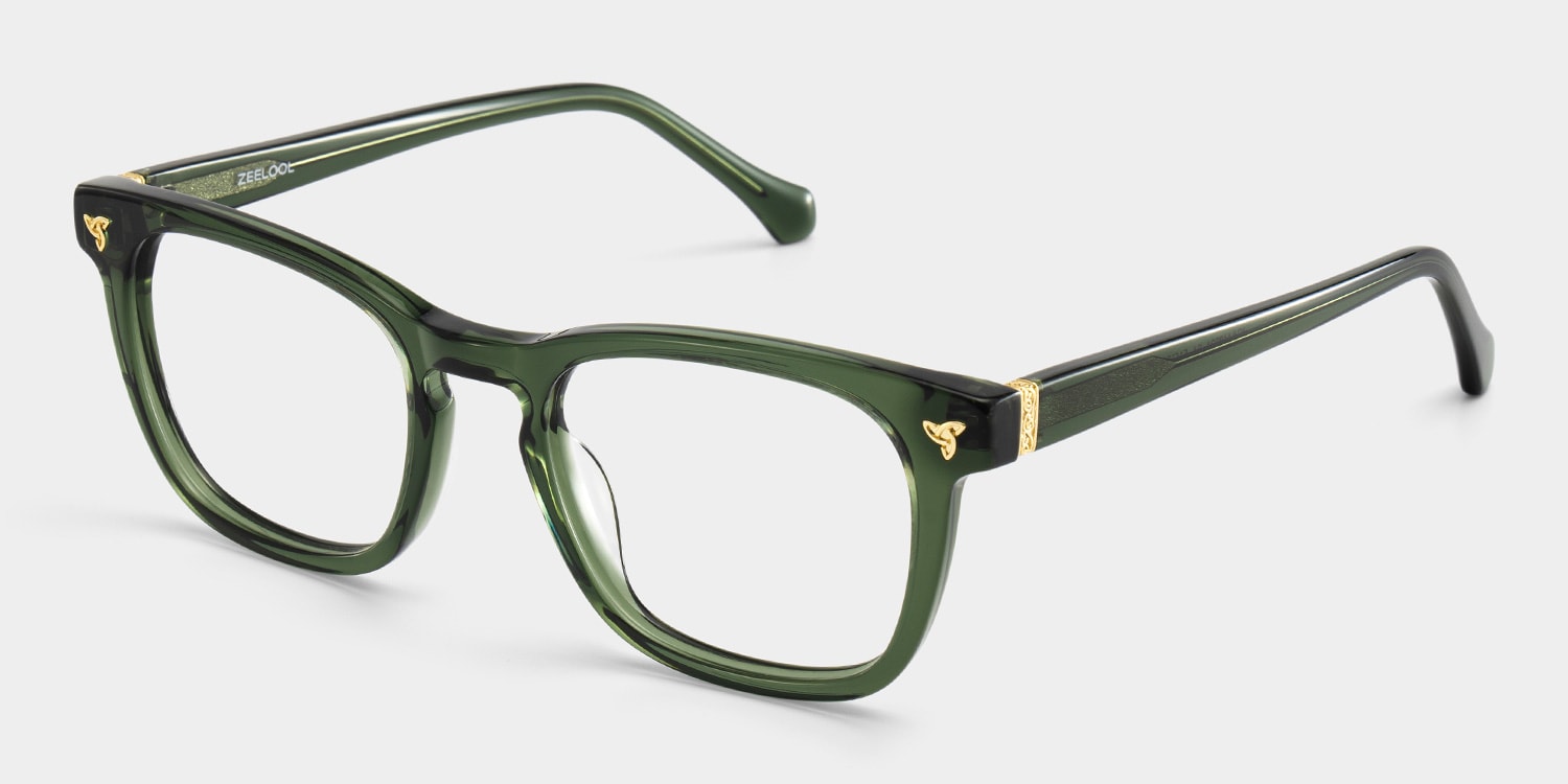 Heather Square Green Glasses3