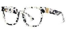 Kerri Square Cow Print Glasses4