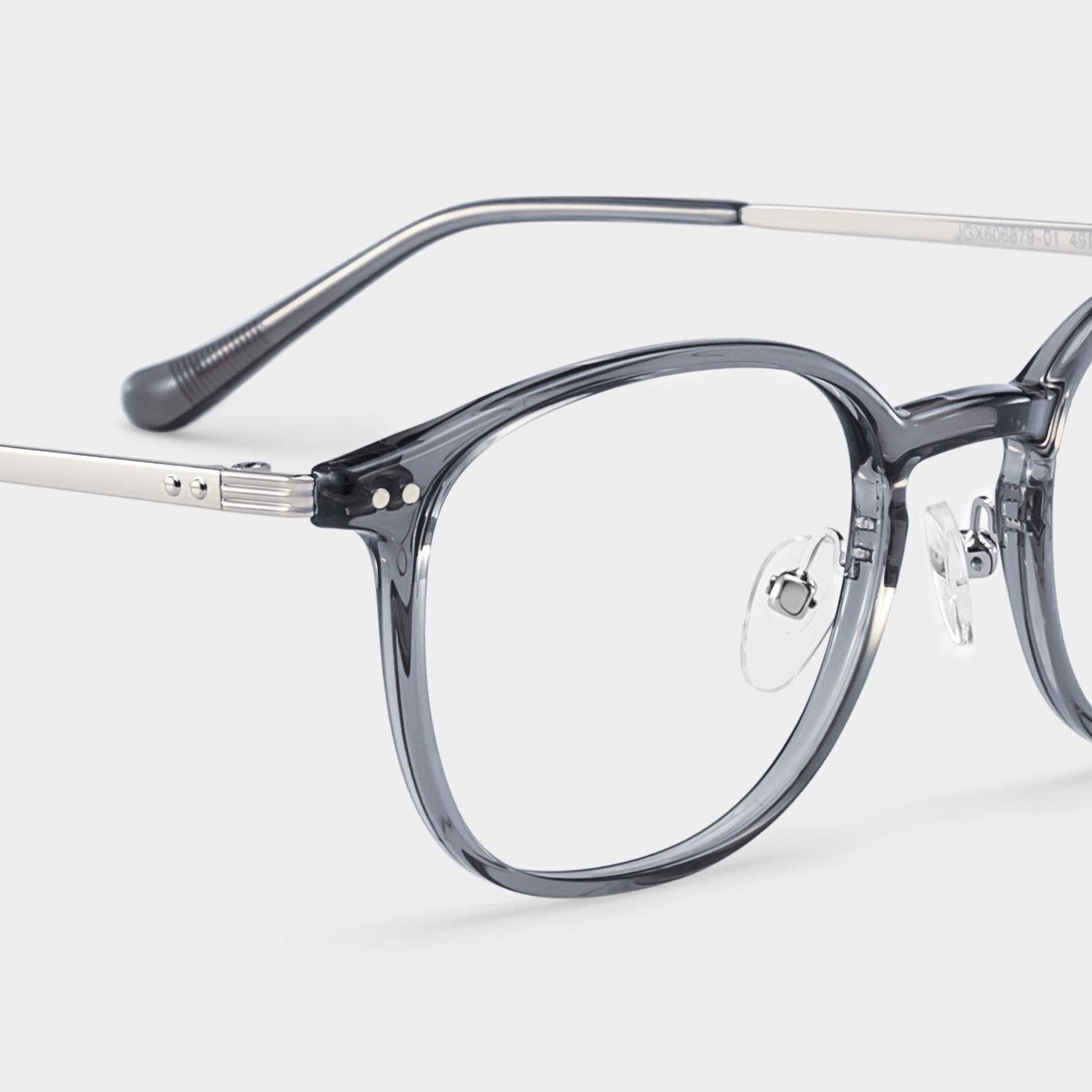 Mira Gray Frame Prescription Glasses with Oval Shape | ZEELOOL5
