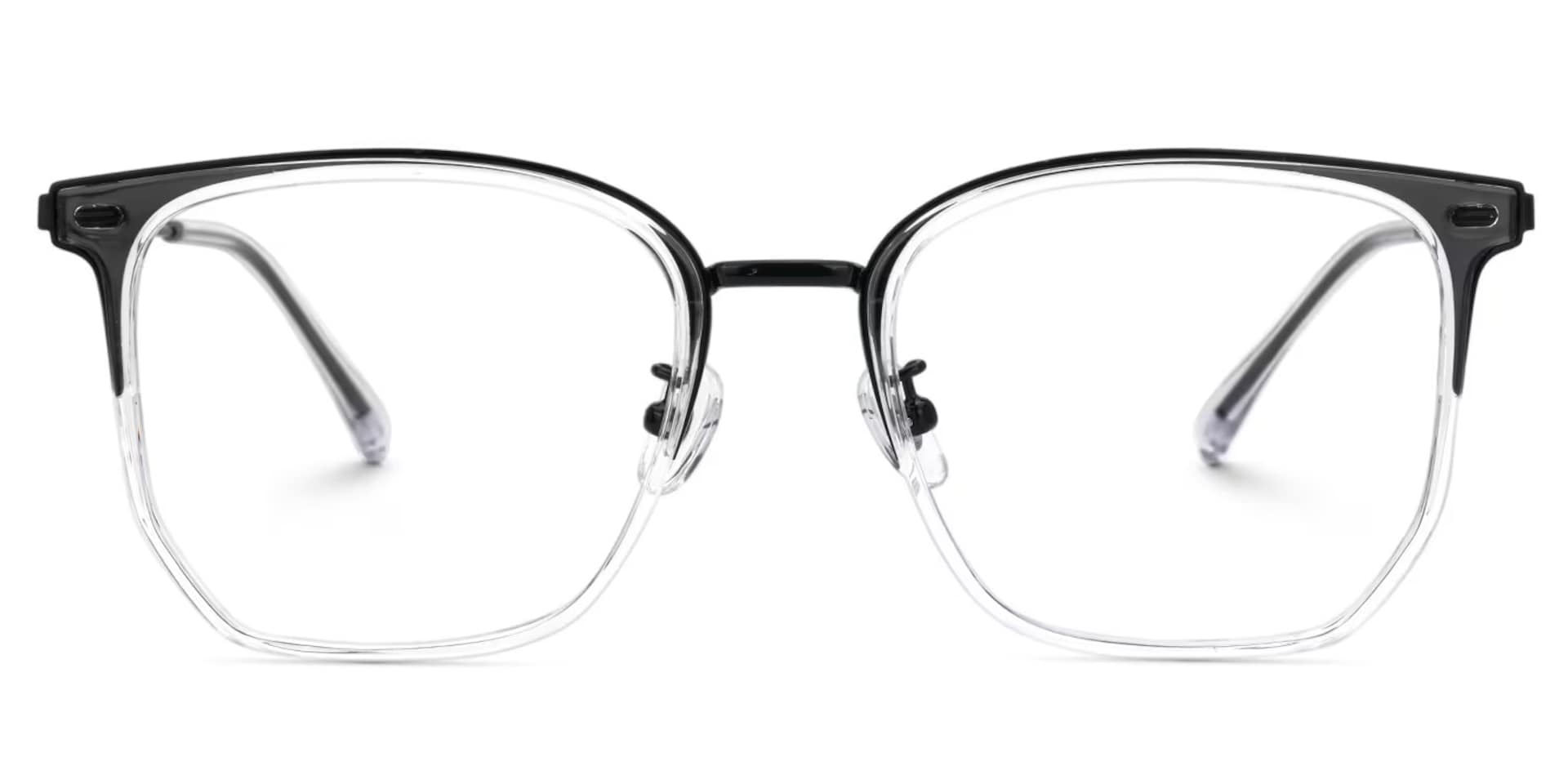 Roque Mixed-material Geometric Crystal Frame Glasses | Zeelool0