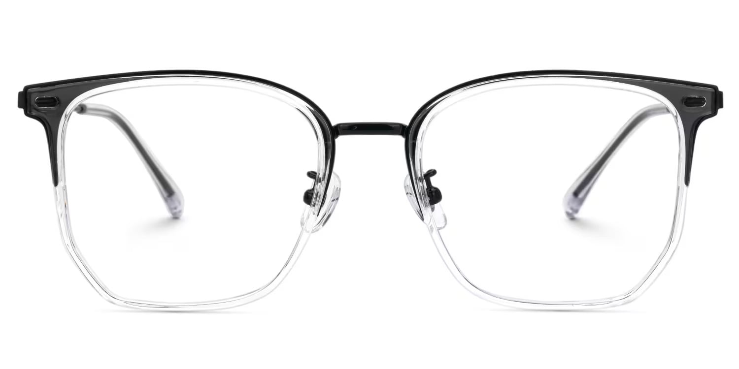 Roque Mixed-material Geometric Crystal Frame Glasses | Zeelool0