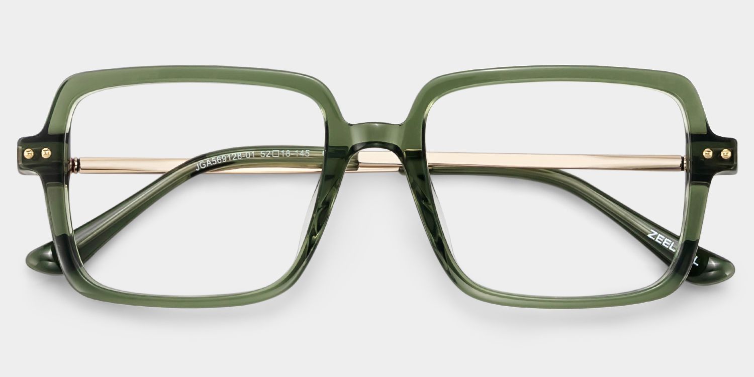 Asher Green Rectangle Glasses | Slim Varsity Essential2