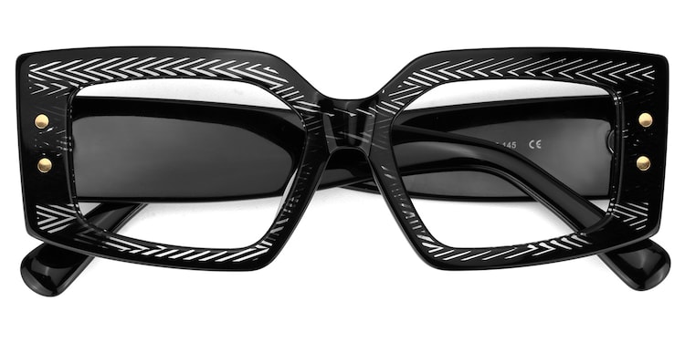 Jonas Rectangle Black Glasses