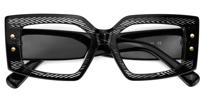 Jonas Rectangle Black Glasses