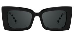 Mitia Black Rectangle Sunglasses0