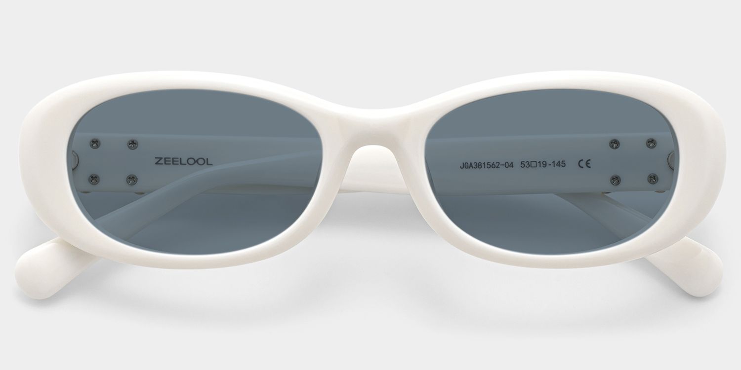 Catherine White Oval Frame Glasses Online | ZEELOOL1