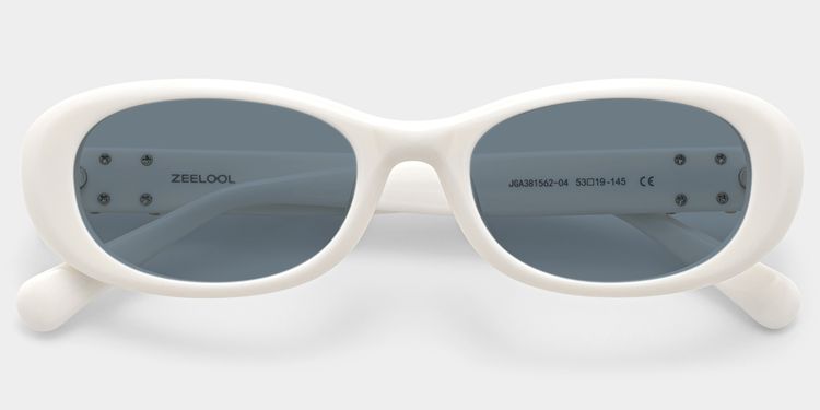 Catherine White Oval Glasses