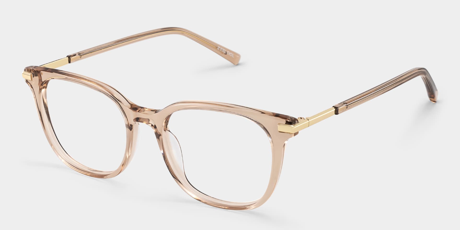 Square Champagne Eyeglasses- Vilmarie Acetate Frame Glasses3