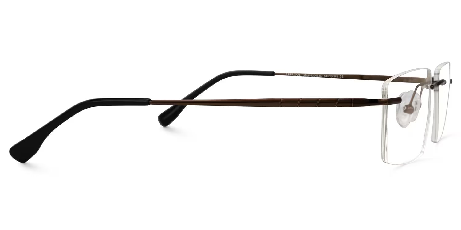 Cetina Rectangle Brown Glasses2