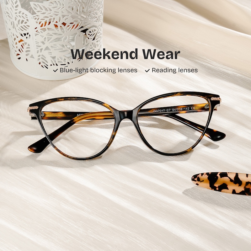ZEELOOL Jagger Cat-Eye Tortoise Glasses