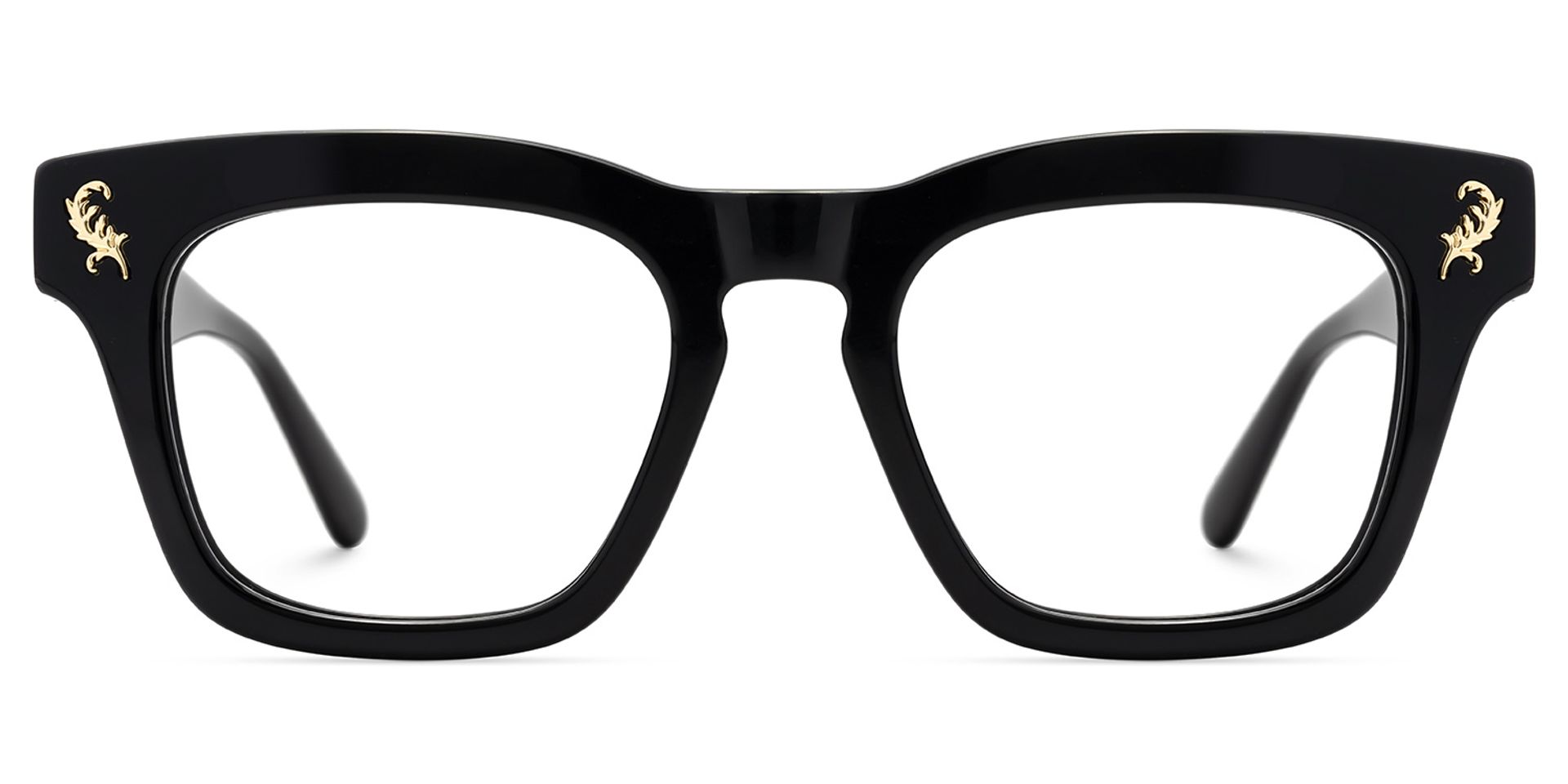 Square Black Classic Glasses - Dodard Acetate Frame Glasses0