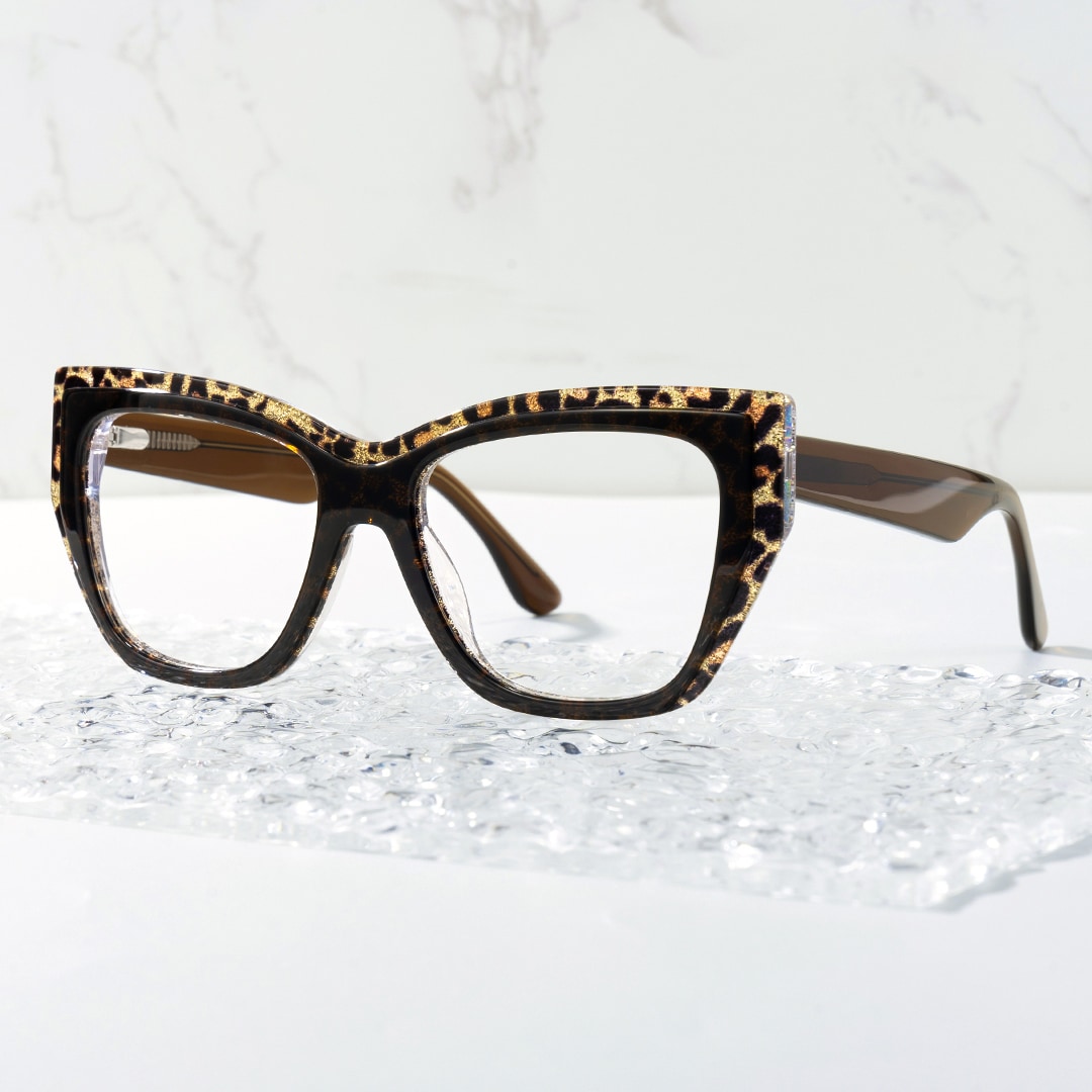 Thurman Leopard Glasses Frames with Butterfly Design0