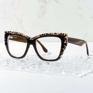 Thurman Butterfly Brown Leopard Glasses0