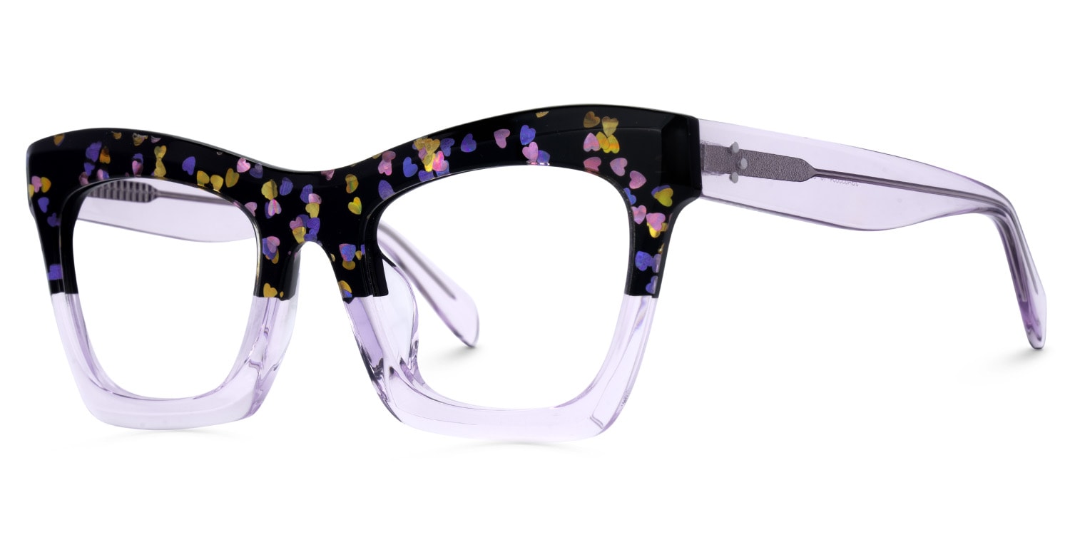 New Arrival Black and Purple Glasses for Benitez Frame | Zeelool1