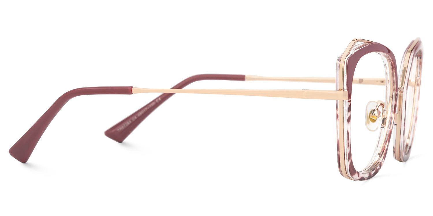 Bilal Square Red Frame Glasses | Zeelool2
