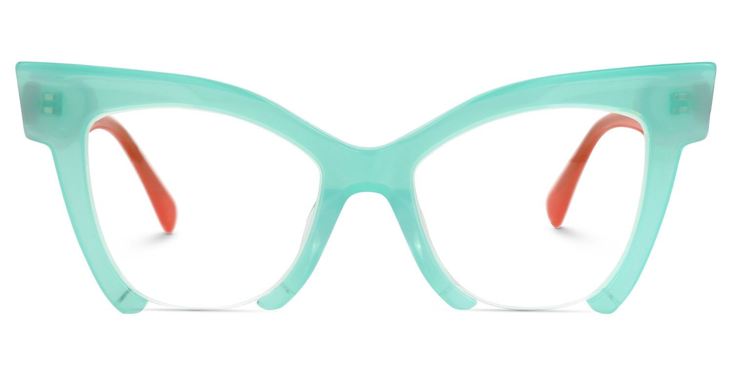 Bermea Cateye Green Glasses2