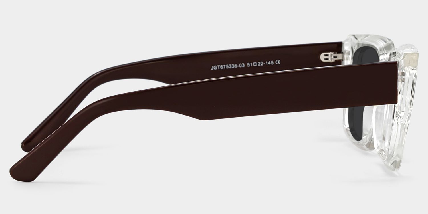 Clear TR90 Rectangle Sunglasses- Garza3