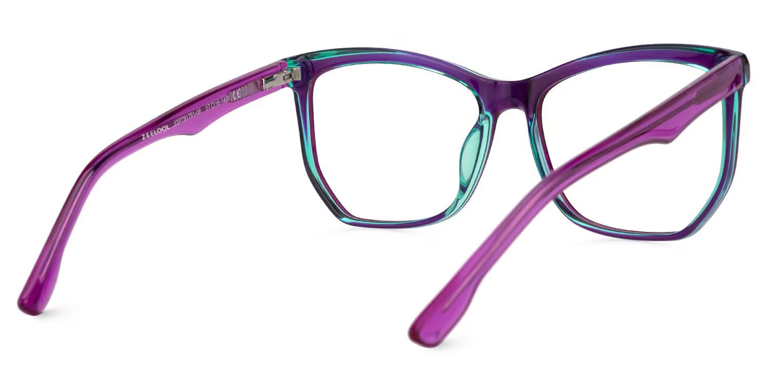 Geometric Libby Purple Glasses deals -Zeelool Glasses3