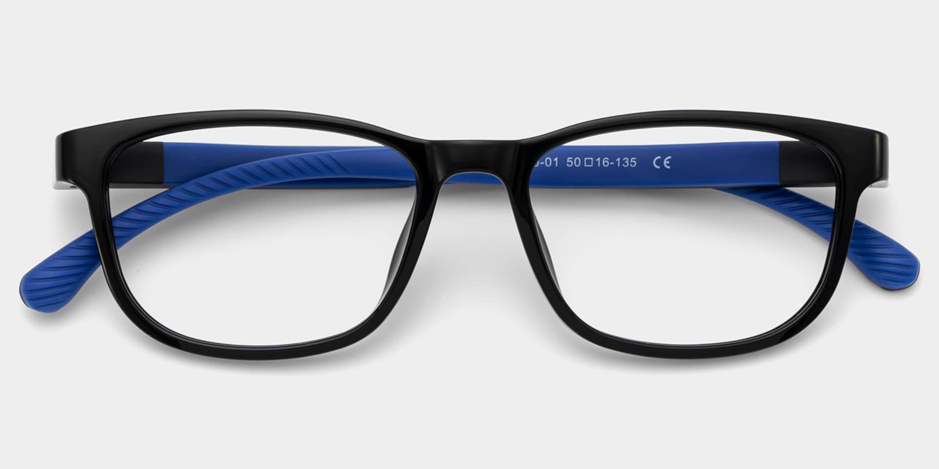 Robin Rectangle Black Blue Frame Eyeglasses for Pre-tweens2