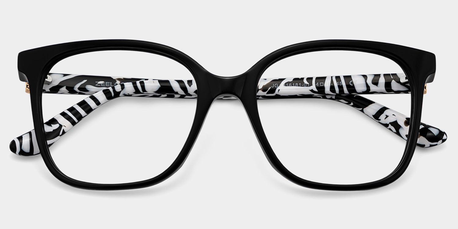Affordable Caroline Thin Black Square Frames Glasses | ZEELOOL1