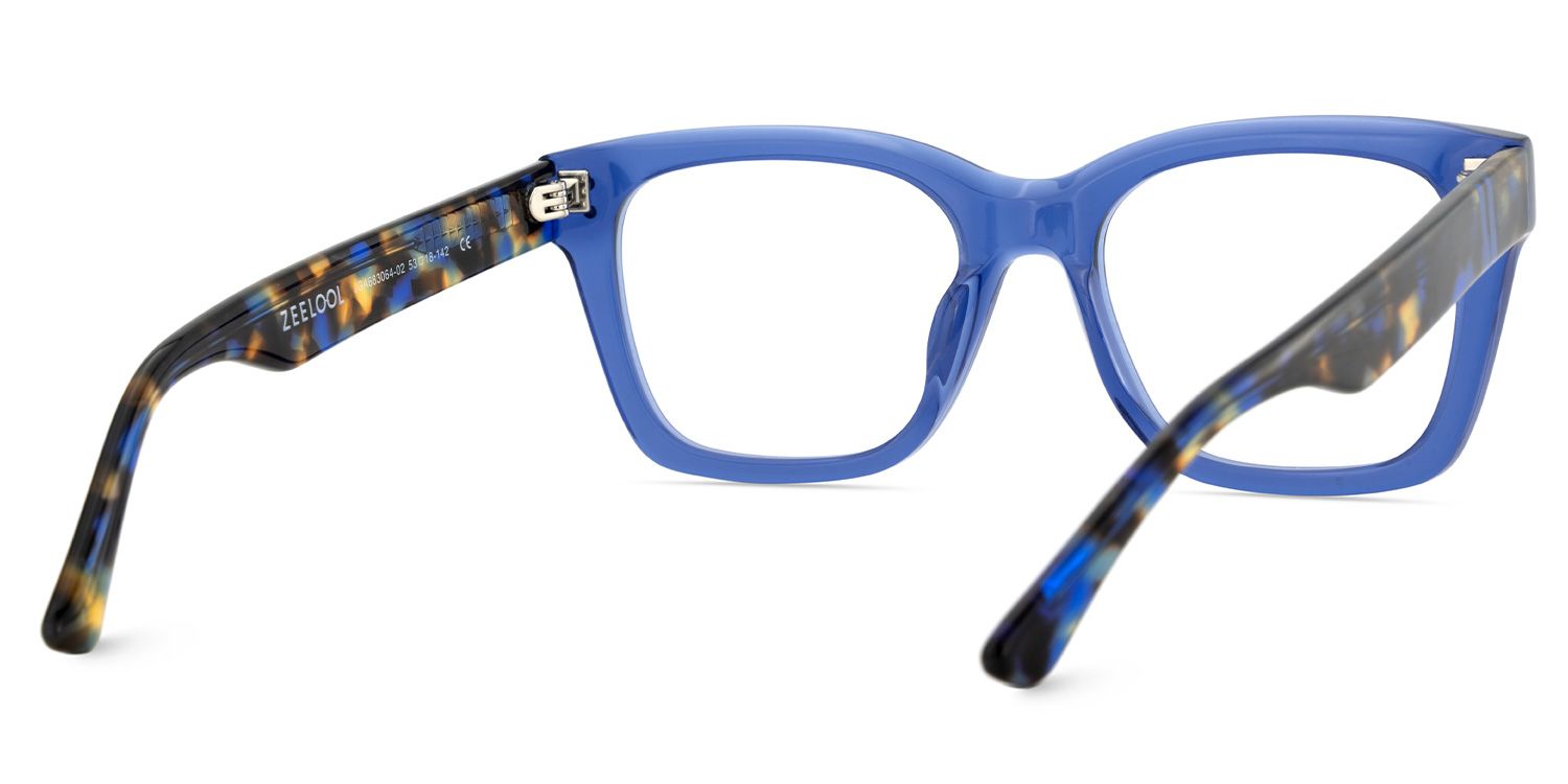 Gaydeh Transparent Blue Glasses With Rectangle Shape | Zeelool5