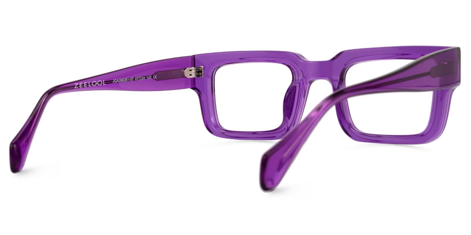 Glaucia Square Purple Glasses | Zeelool Glasses3