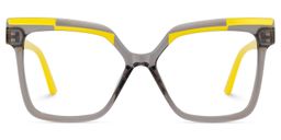 Eboney Square Gray Glasses0