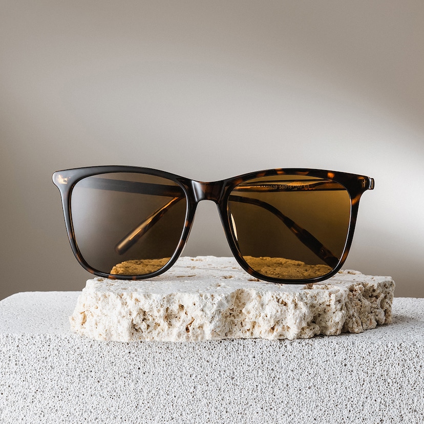 Malika Square Tortoise Polarized Sunglasses
